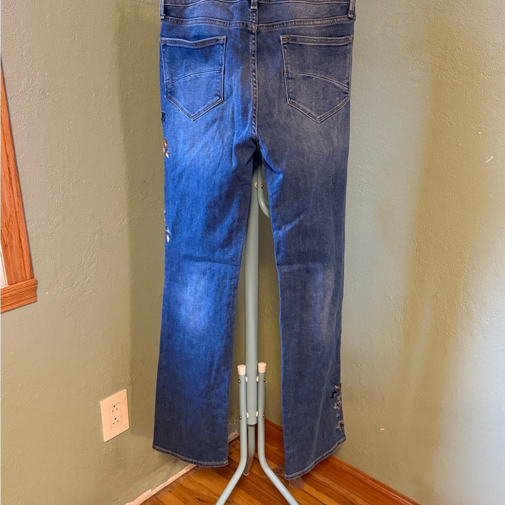 DRIFTWOOD Blue Floral Embroidered Jeans - Picture 3 of 8